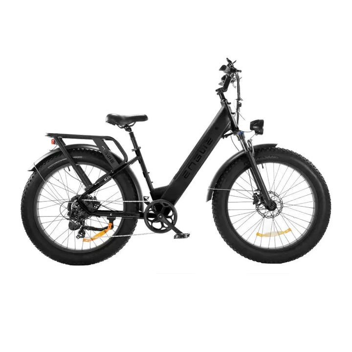 Engwe E26 lage instap elektrische fatbike zwart – zijaanzicht