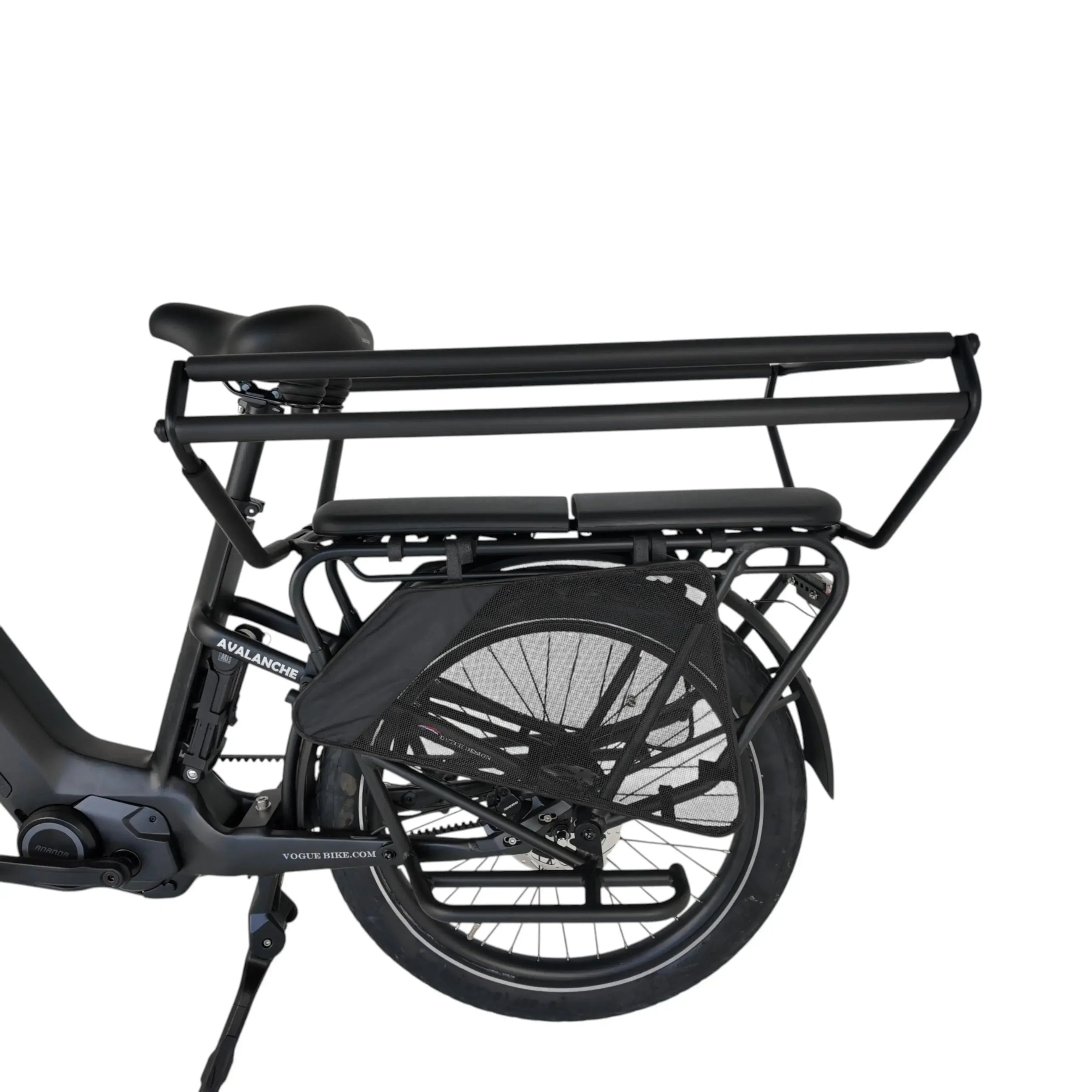 Vogue Avalanche  Zwart– Elektrische Gezinsfiets Lage Instap | Voor 2 Kinderen