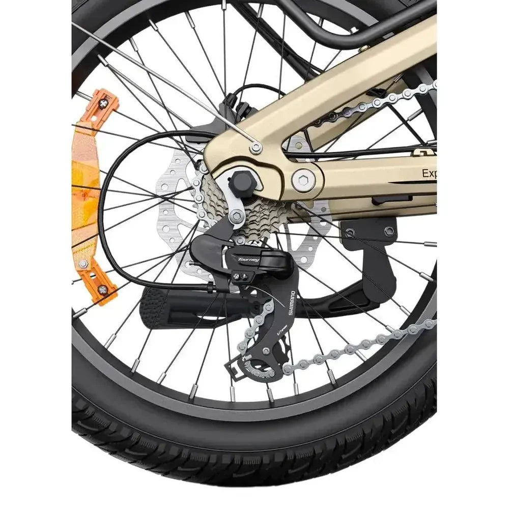 Engwe L20 3.0 – Elektrische Fatbike Lage Instap Champagne | Veelzijdige E-bike
