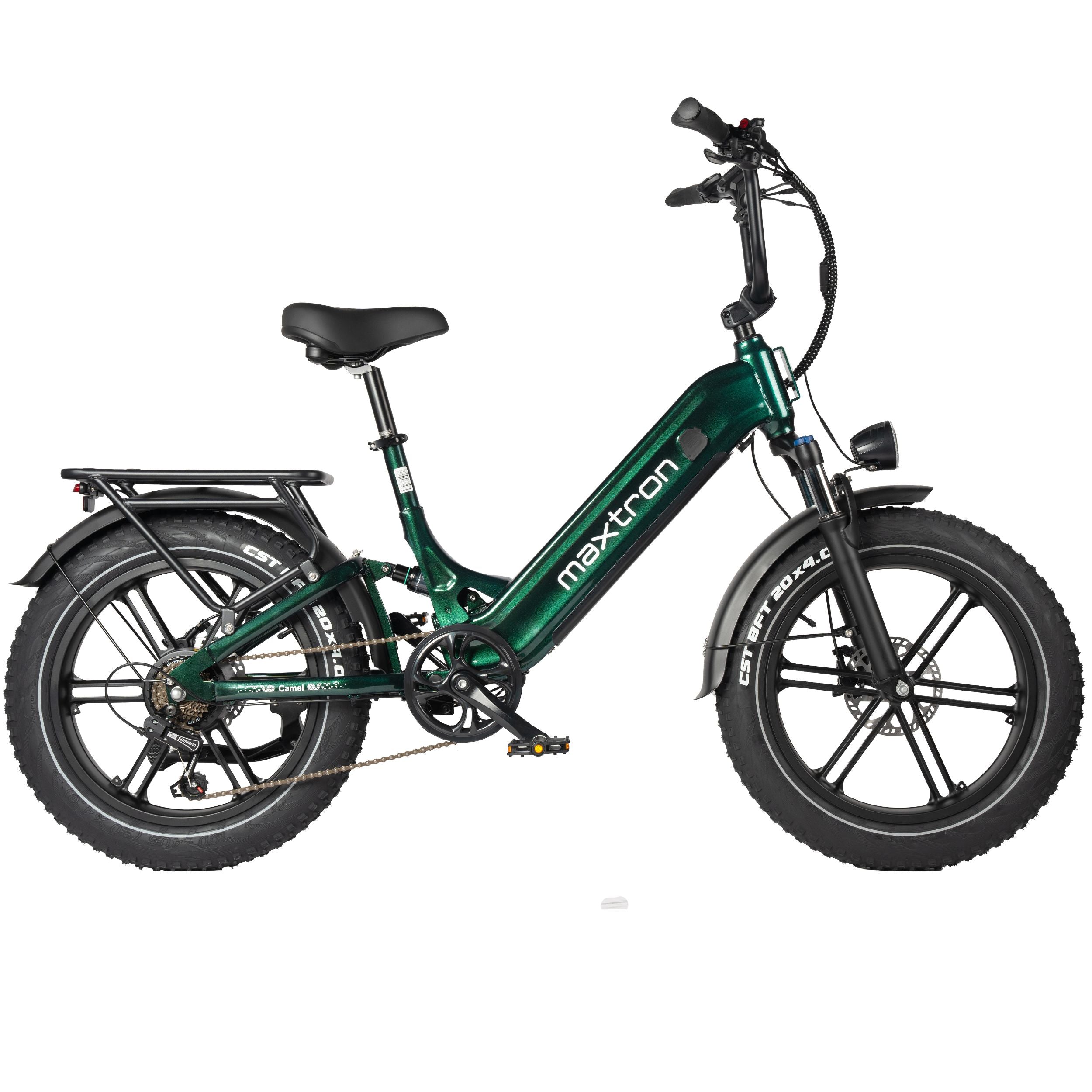 Maxtron Camel elektrische fatbike groen – zijaanzicht