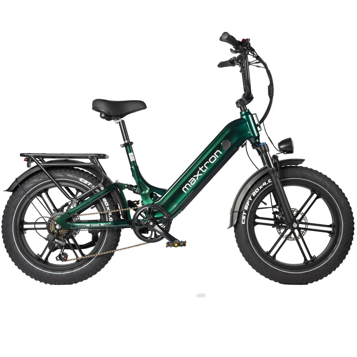 Maxtron Camel elektrische fatbike groen – zijaanzicht