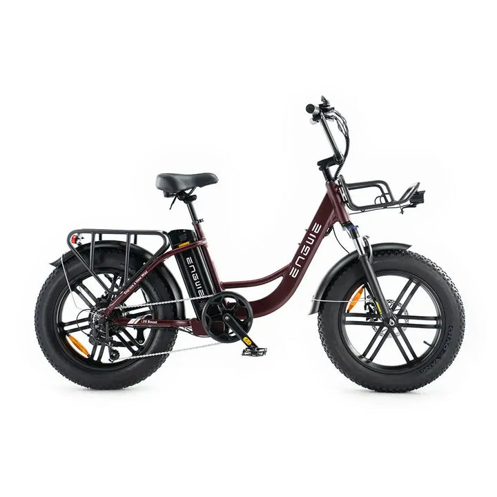 Engwe L20 Boost Rood – Elektrische Fatbike Lage Instap | E-bike Comfort & Stabiliteit