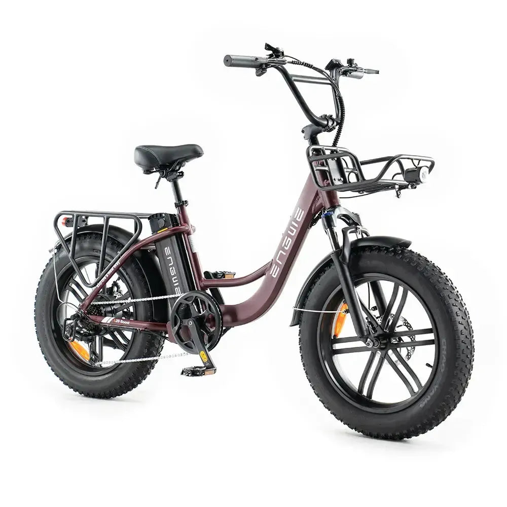 Engwe L20 Boost Rood – Elektrische Fatbike Lage Instap | E-bike Comfort & Stabiliteit