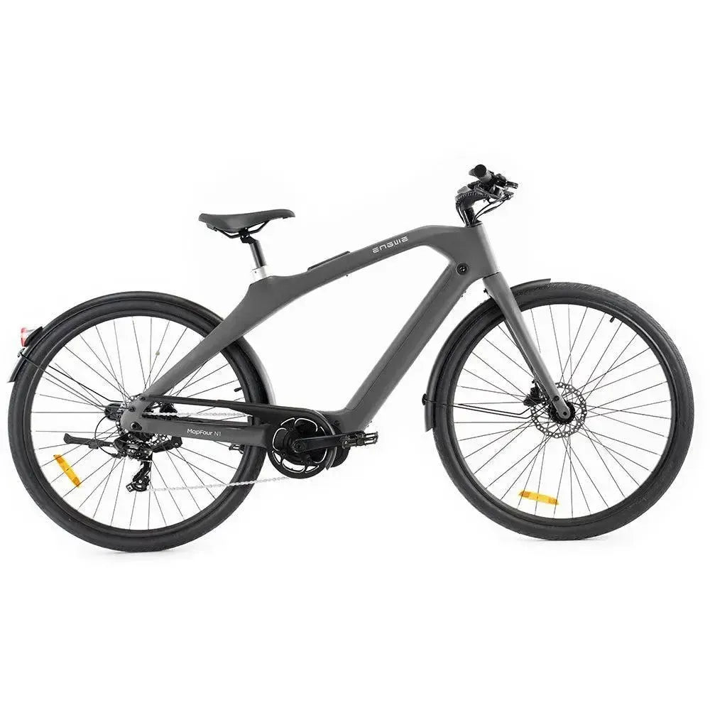 Engwe Mapfour N1 Pro elektrische fatbike grijs – zijaanzicht