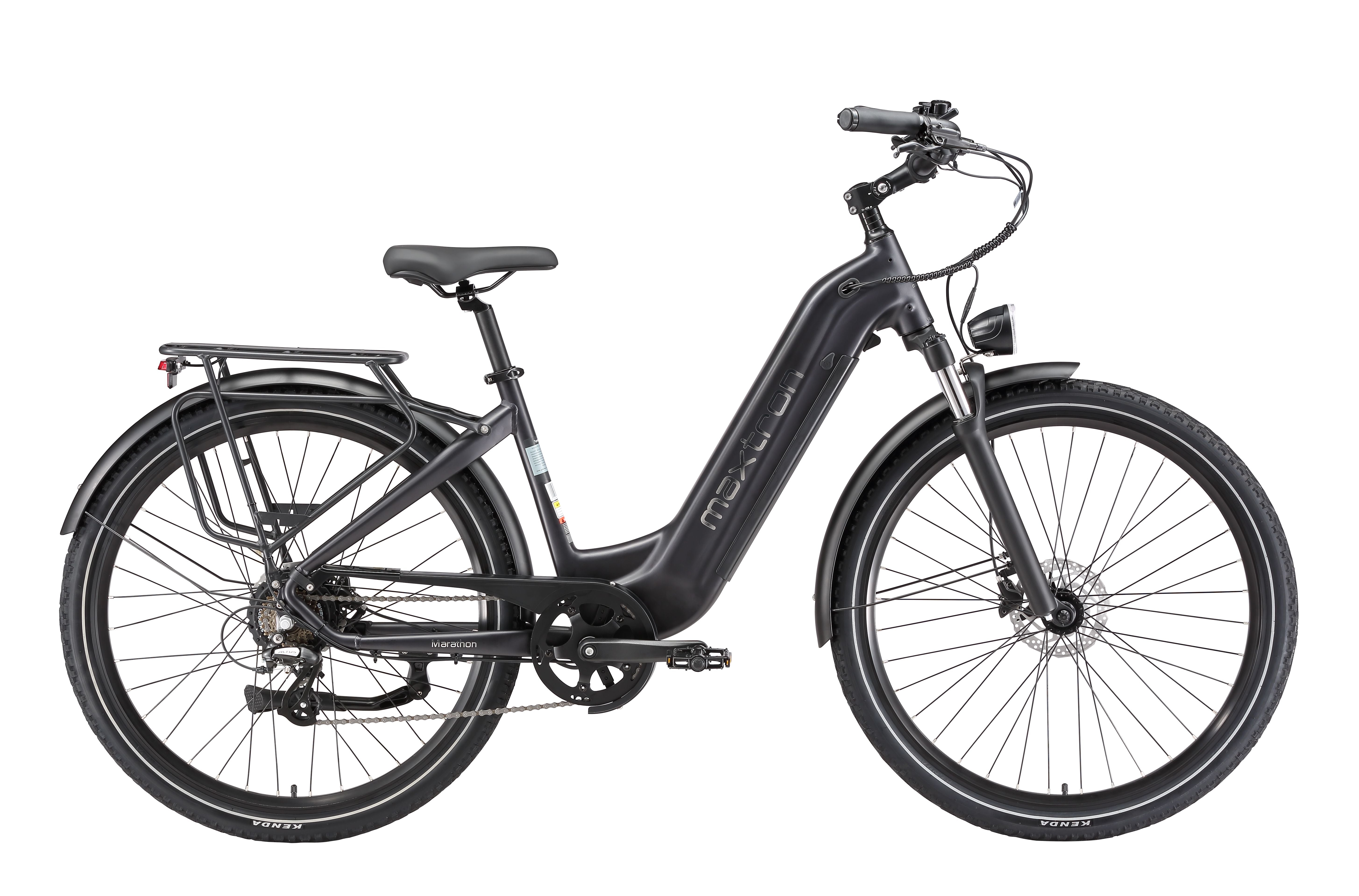 Maxtron Marathon elektrische fiets paars – zijaanzicht