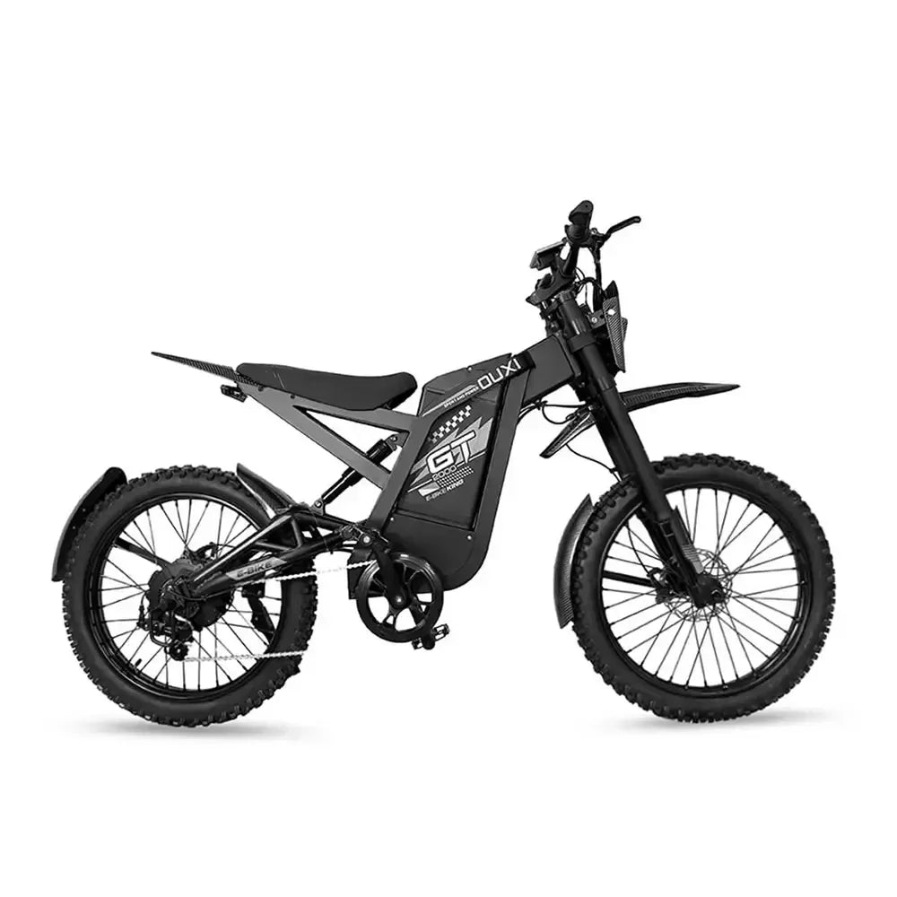 OUXI GT-2000 off-road elektrische fatbike zwart – zijaanzicht