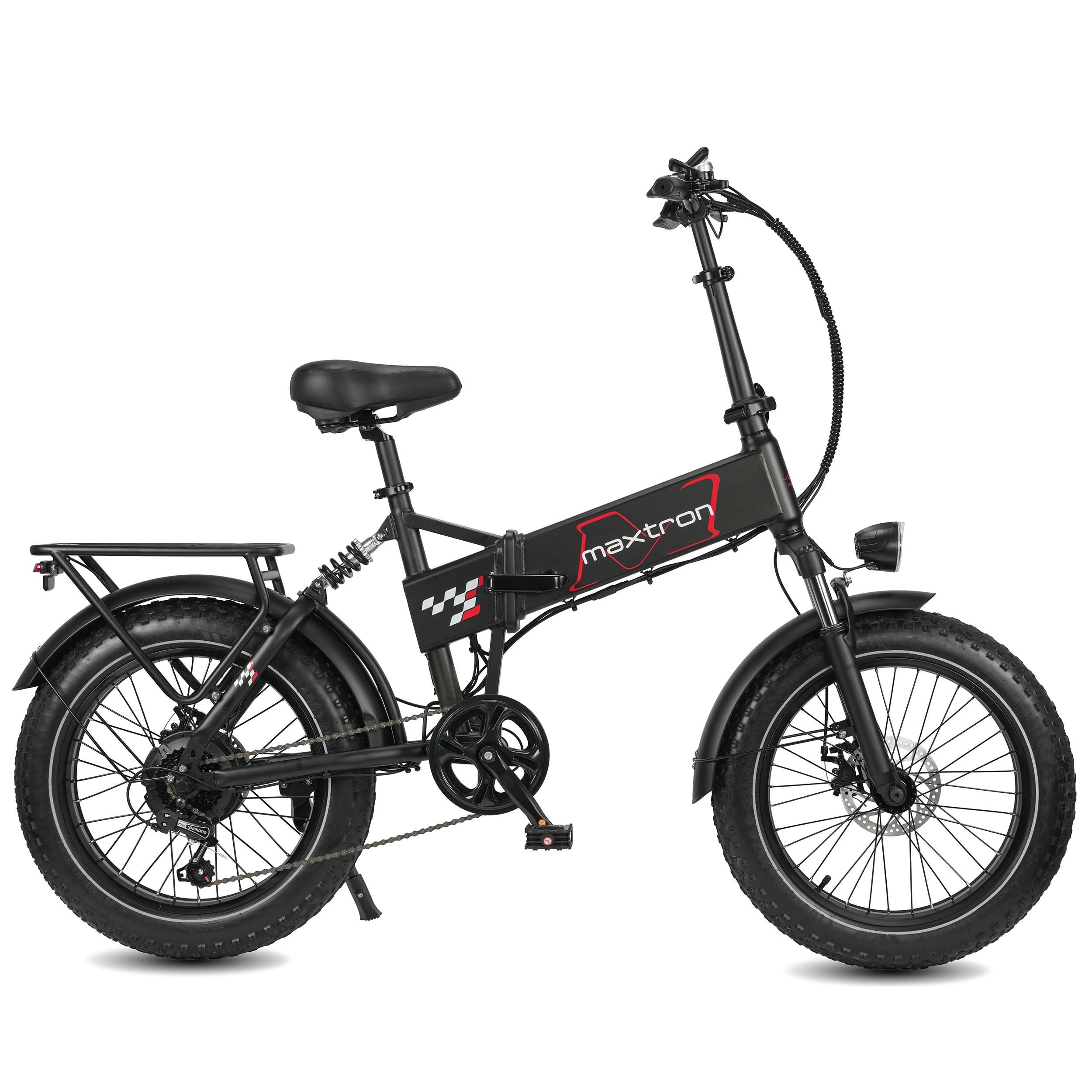 Maxtron Polaris elektrische fatbike zwart – zijaanzicht