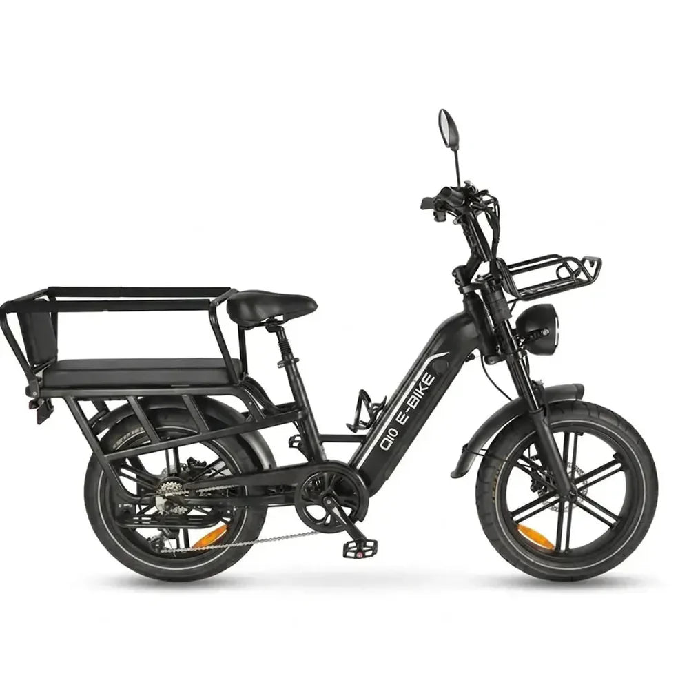 OUXI Q10 – Longtail e-bike met cargo mand