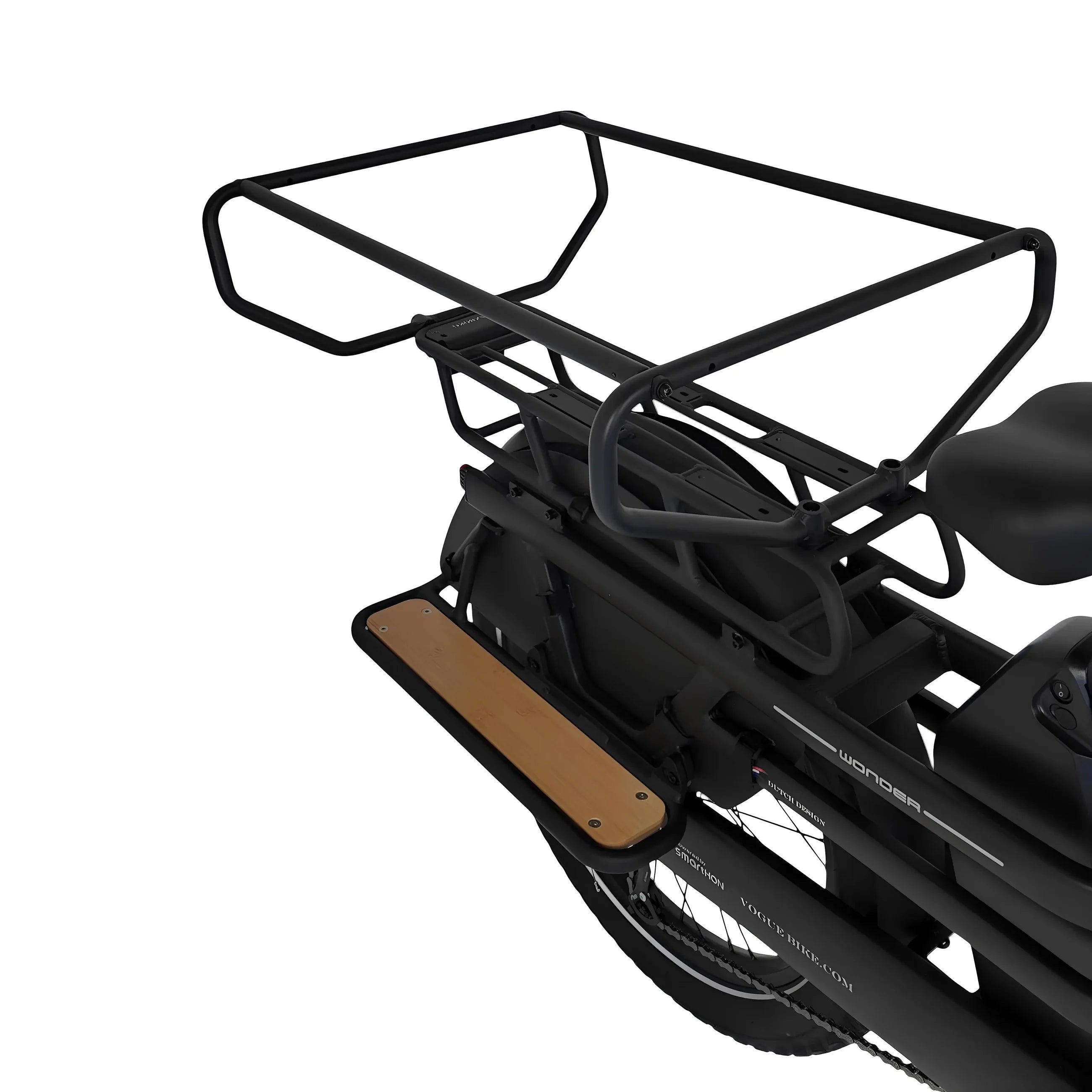 Vogue Wonder Zwart – Elektrische Longtail Fiets | Gezinsvriendelijk