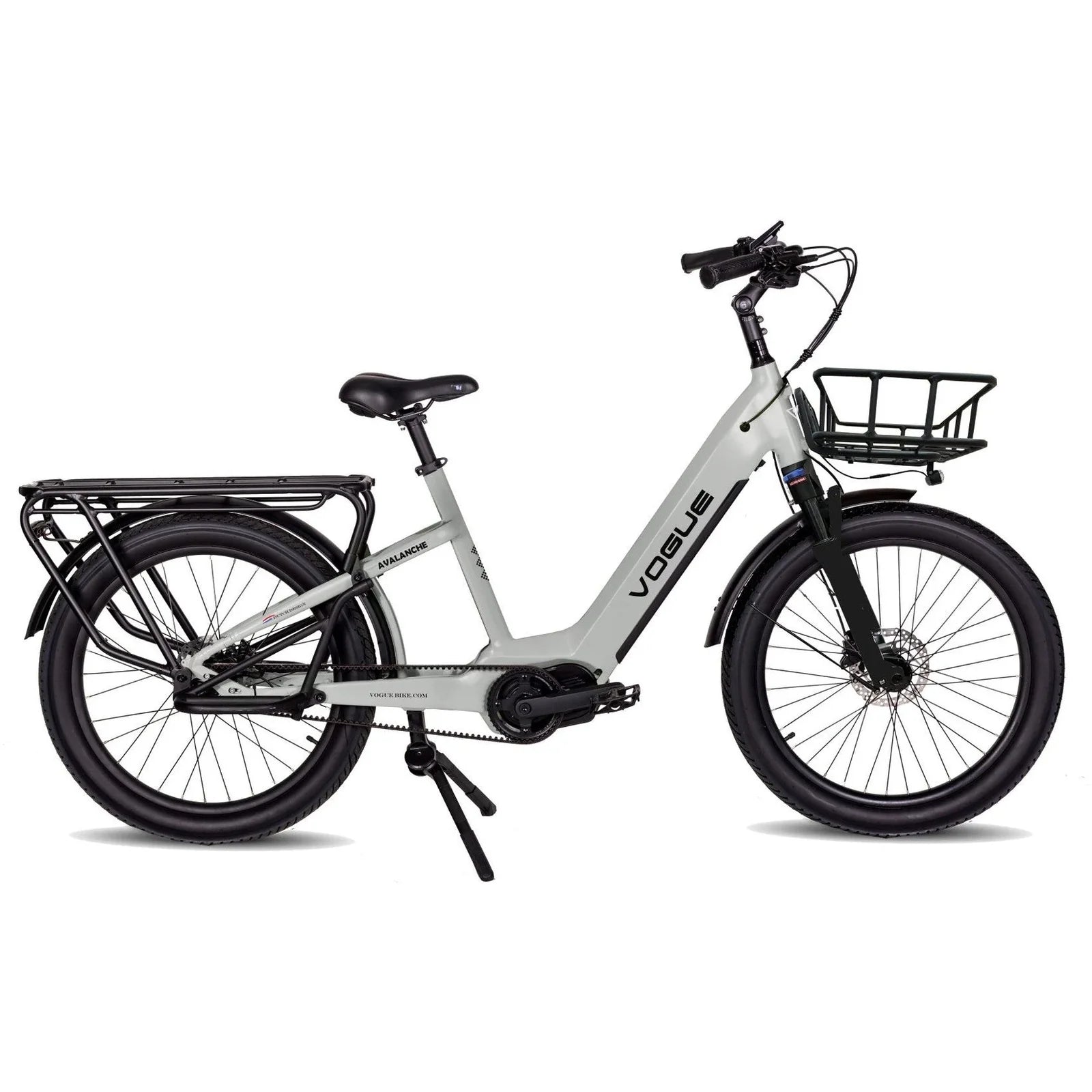 Vogue Avalanche  Grijs – Elektrische Gezinsfiets Lage Instap | Voor 2 Kinderen