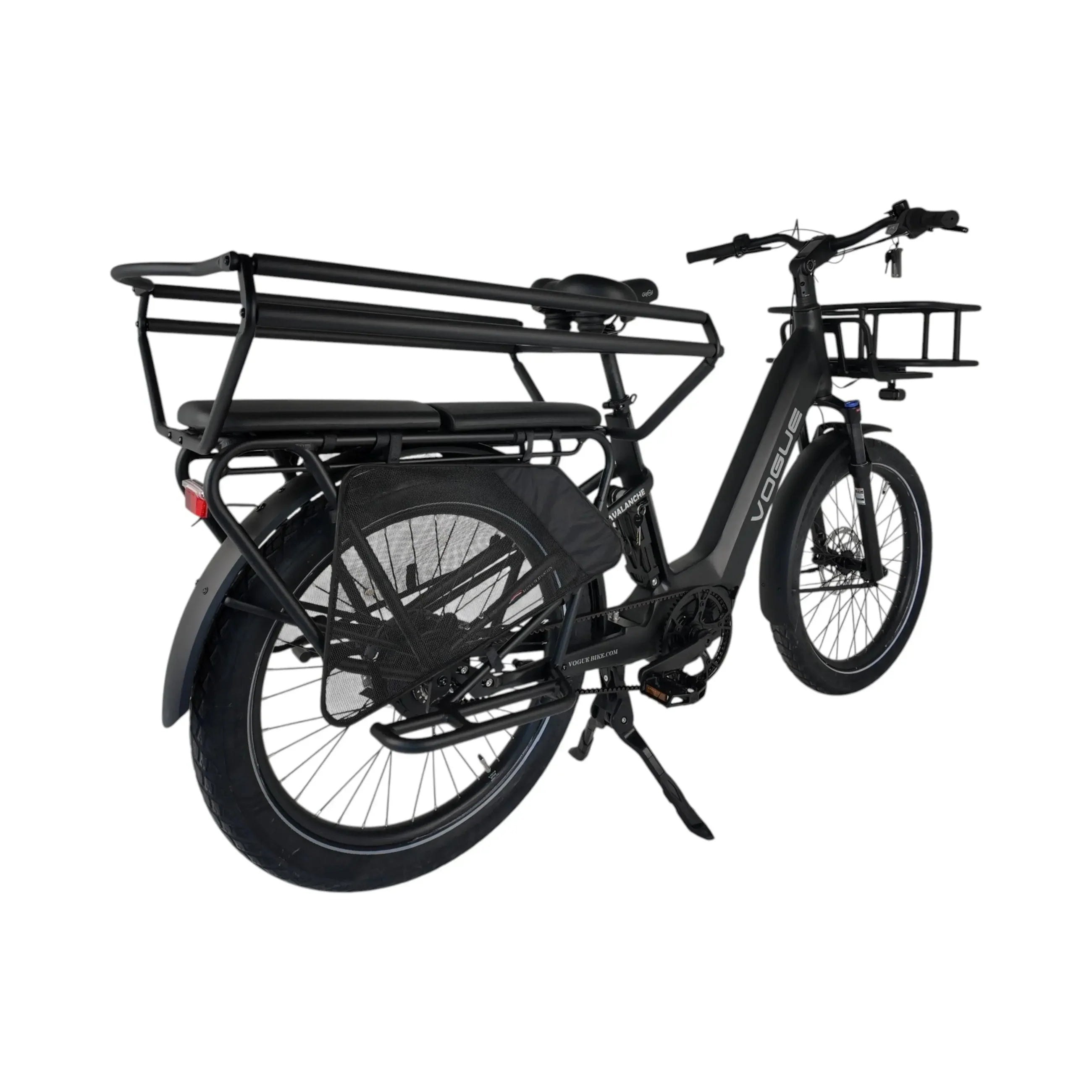 Vogue Avalanche  Zwart– Elektrische Gezinsfiets Lage Instap | Voor 2 Kinderen