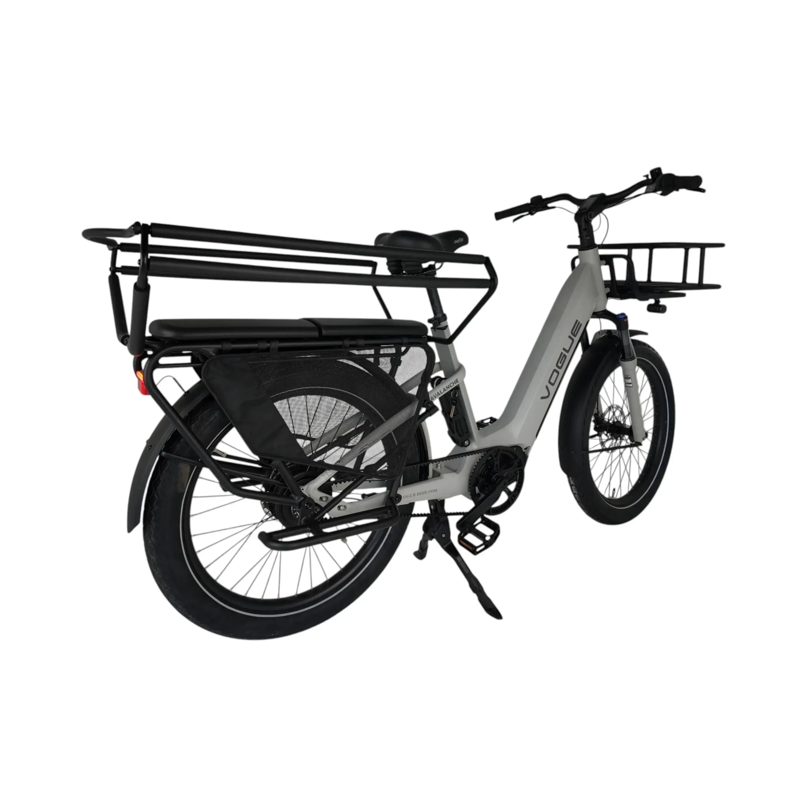 Vogue Avalanche  Grijs – Elektrische Gezinsfiets Lage Instap | Voor 2 Kinderen