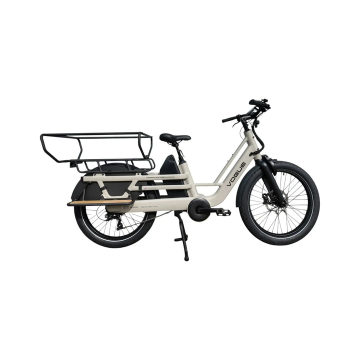 Vogue Wonder Fashion Grijs – Elektrische Longtail Fiets | Gezinsvriendelijk
