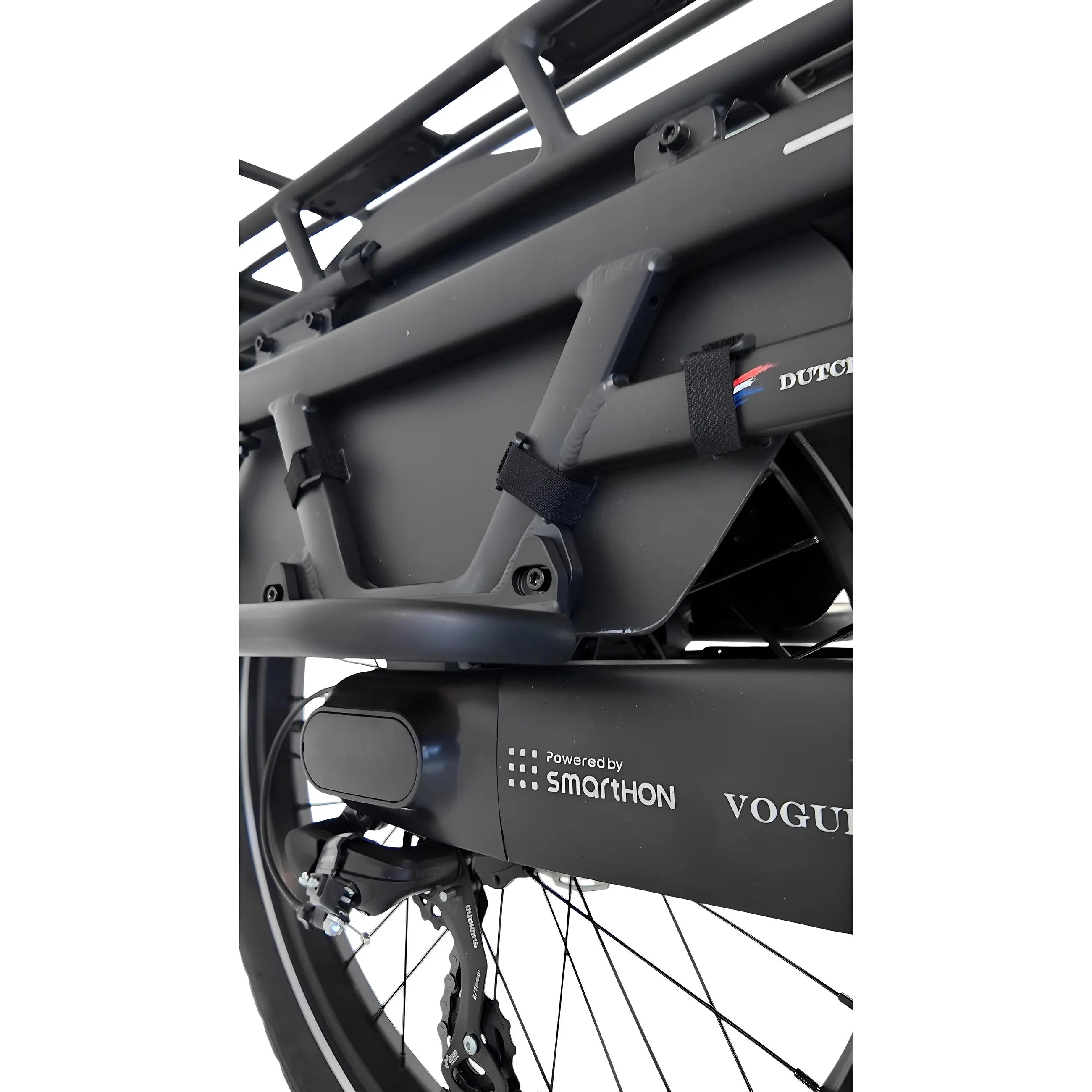 Vogue Wonder Zwart – Elektrische Longtail Fiets | Gezinsvriendelijk