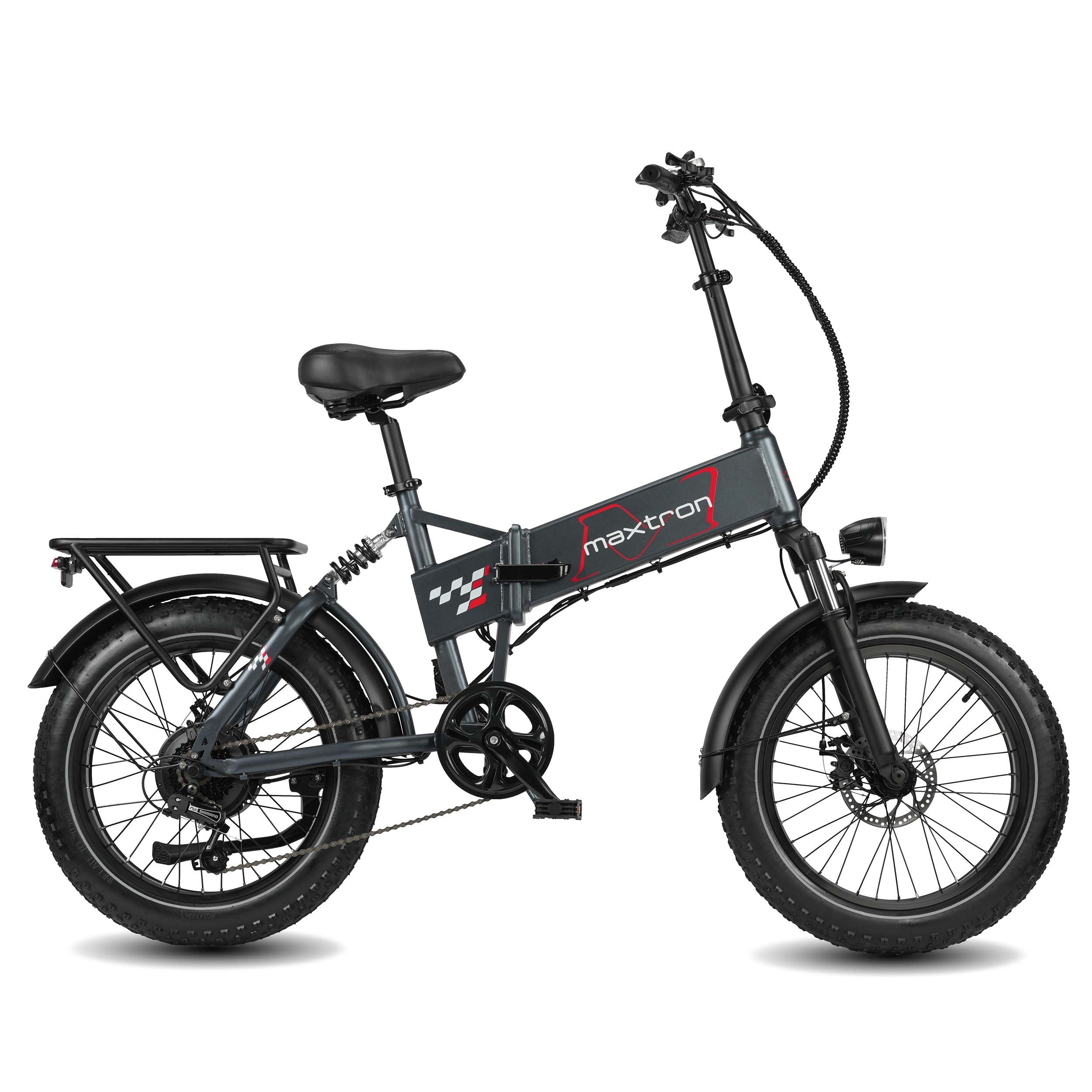 Maxtron Polaris elektrische fatbike grijs – zijaanzicht
