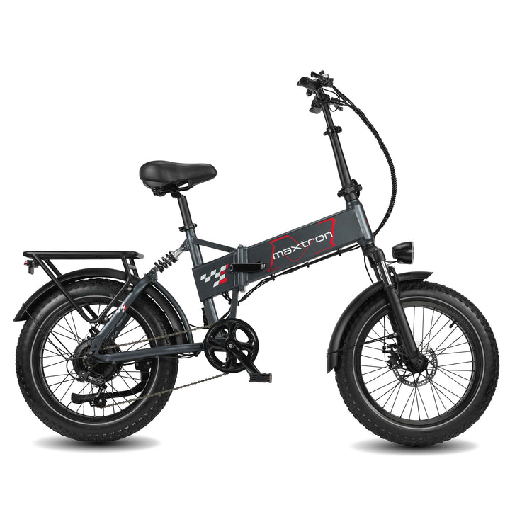 Maxtron Polaris elektrische fatbike grijs – zijaanzicht