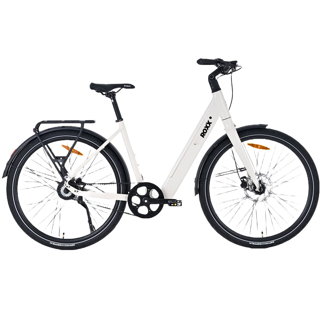 Roxx SL5 elektrische fiets beige – zijaanzicht