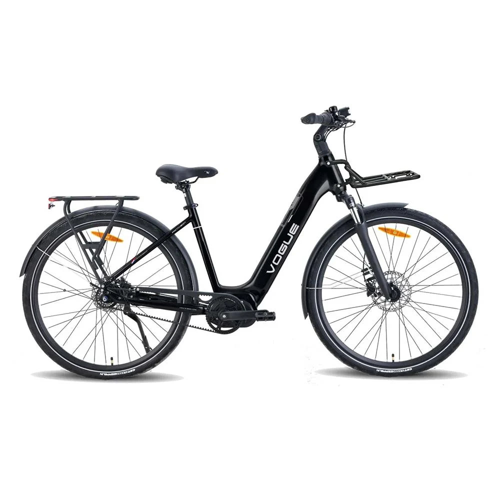Vogue Pantheon Zwart – E-bike met middenmotor en riemaandrijving